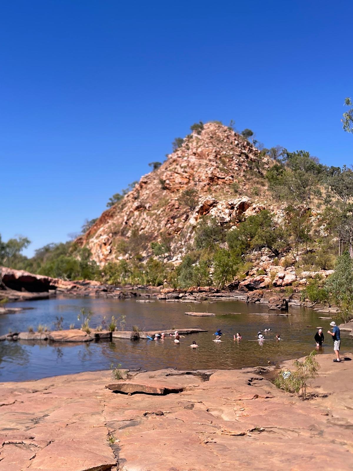 Swimming at Dalmanyi (Bell Gorge)